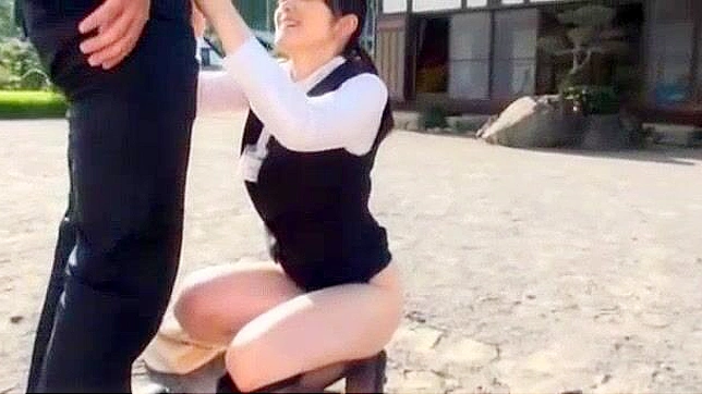 Crazy Japanese Whore Mai Tsuruta's Amazing Cunnilingus in Outdoor JAV Video