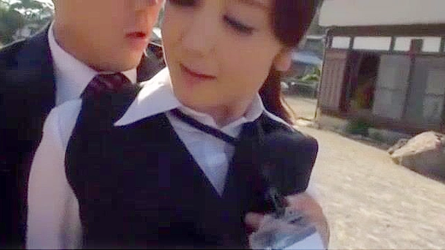 Crazy Japanese Whore Mai Tsuruta's Amazing Cunnilingus in Outdoor JAV Video