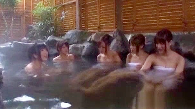 Jav Amateurs Gone Wild in Public Onsen ~ Steamy Group Sex Action!