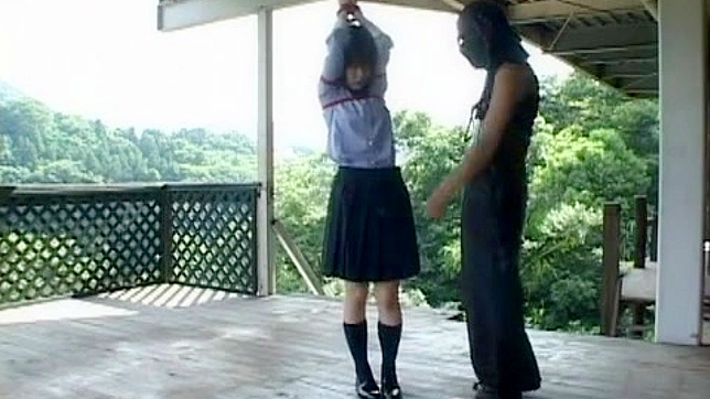 Japanese BDSM Porn Star Kasumi Uehara in Outdoor JAV Sex Scene