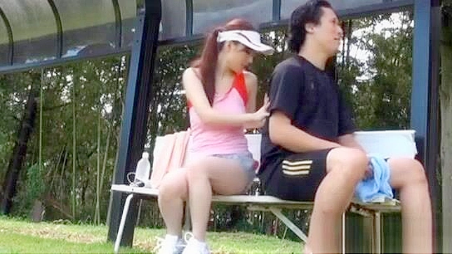 Jap teen on the baseball field reveals her hot body and sex appeal - Jav video