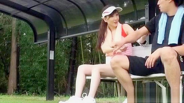 Jap teen on the baseball field reveals her hot body and sex appeal - Jav video