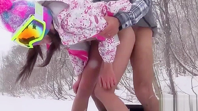 Jav Amateur Itsuka Fucks in the Snow in Hokkaido - Uncensored Porn Video