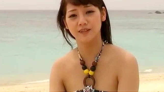 Japanese Pornstar Rei Mizuna in Racy Beach JAV Video