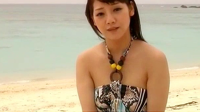 Japanese Pornstar Rei Mizuna in Racy Beach JAV Video