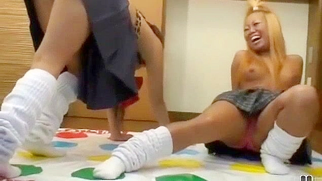 Japanese Twister Game Goes Wild with Underpanties!