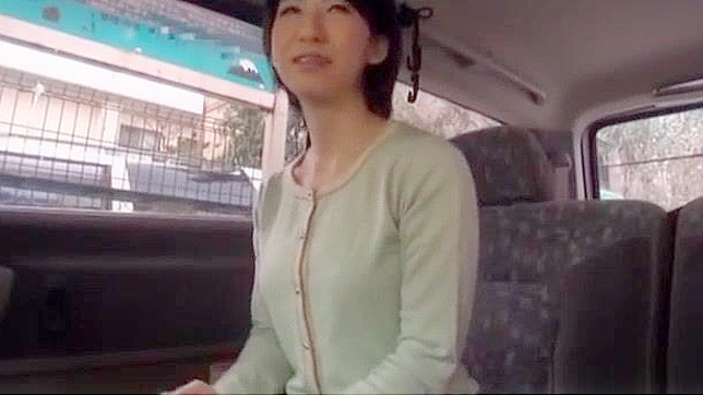 JApanese AV Superstar Fucked with Dildo - Explosive Backseat Action!