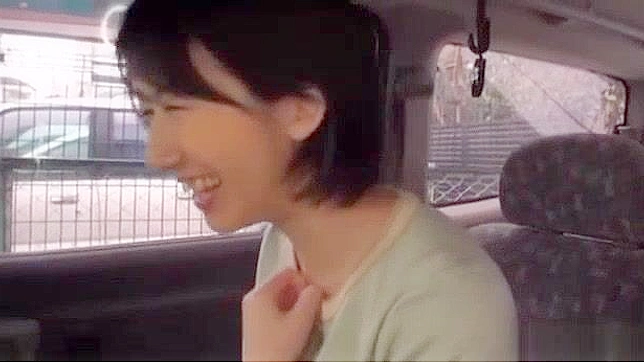 JApanese AV Superstar Fucked with Dildo - Explosive Backseat Action!