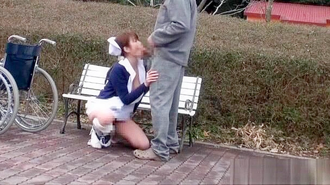 Jap Naughty Nurse Enjoys Outdoor Sex