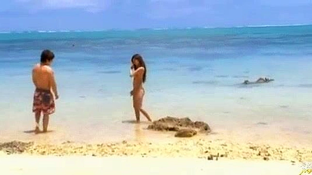 Jav Porn ~ Rio Fujisaki's Lovely Blowjob on the Beach