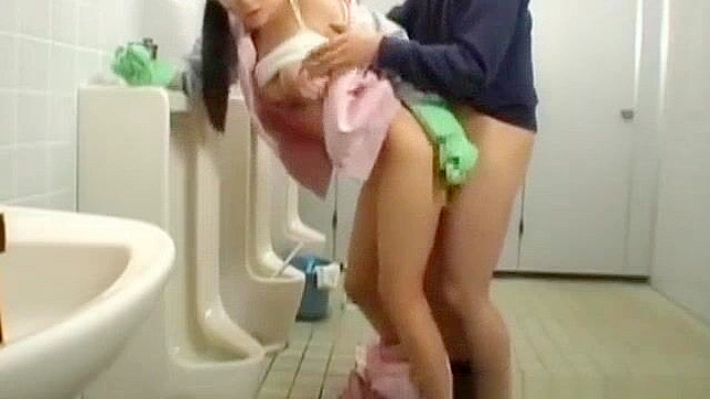 Jav Bathroom Attendant Gives Assistance in the Men's Room - Only on JavPornHD