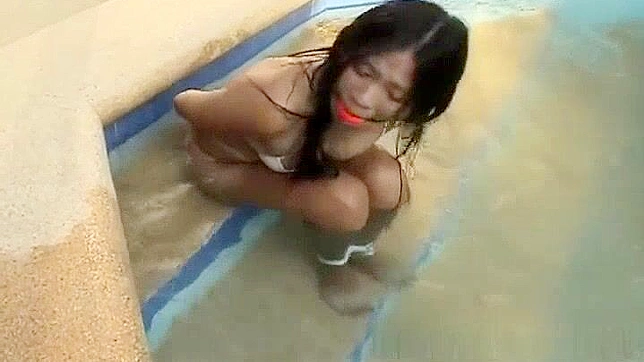 Jav Porn ~ Asian Bondage Slut Bound and Gagged at the Pool