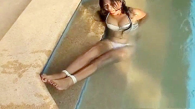 Jav Porn ~ Asian Bondage Slut Bound and Gagged at the Pool