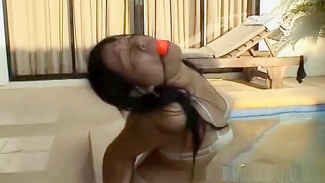 Jav Porn ~ Asian Bondage Slut Bound and Gagged at the Pool