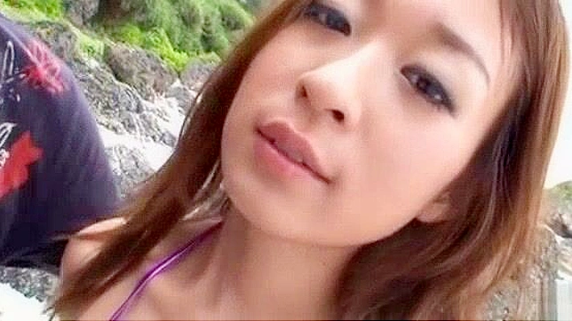 Jav Schoolgirl Risa Misaki Gives Blowjob on the Beach - Exclusive Porn Video