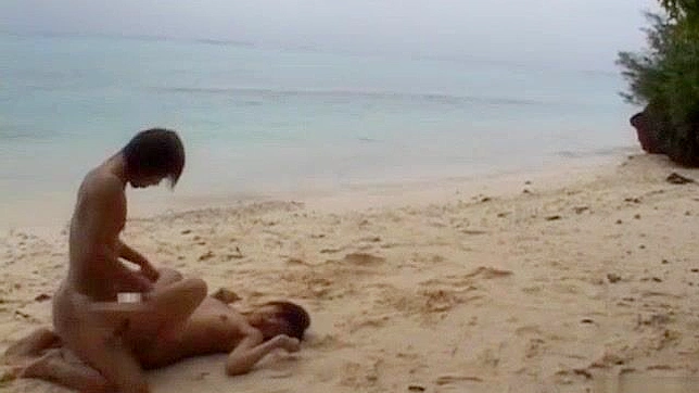 Japanese Nana Konishi's Dirty Beach Fun with Live Outdoor Sex