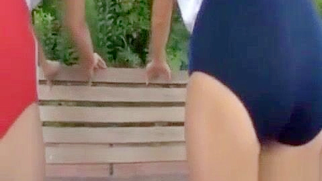 Jap porn stars take outdoor sex party to new heights in group fuckfest