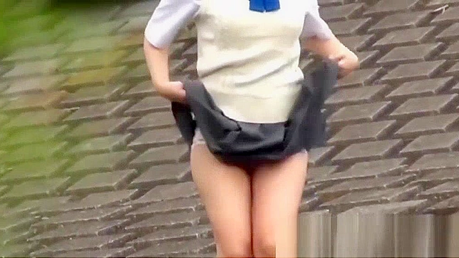 Jav Porn ~ Two Young Japanese Pupils go Head-to-Head in Outdoor Pissing Competition