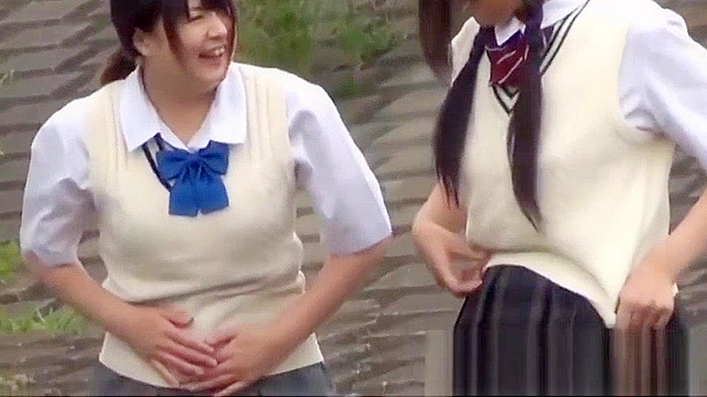 Jav Porn ~ Two Young Japanese Pupils go Head-to-Head in Outdoor Pissing Competition