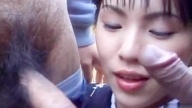 Jav Porn ~ Seire Mochizuki in a Kimono Sucks Off Two Dicks