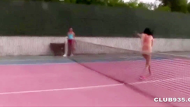 JAV Euro Chick Crashes A Tennis Game ~ Japanese Porn Video with Jap Scene