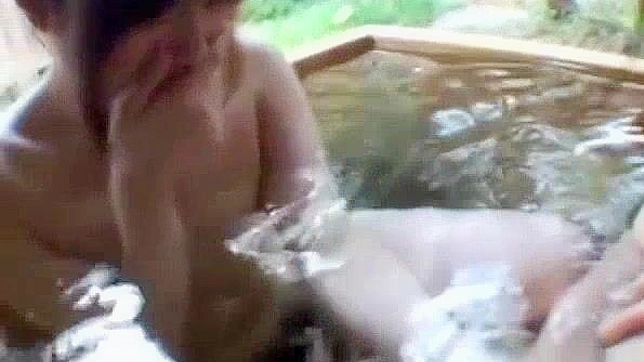 Jav Lesbian Foreplay in Japanese Onsen Bath ~ Subtitled Outdoor Pleasure