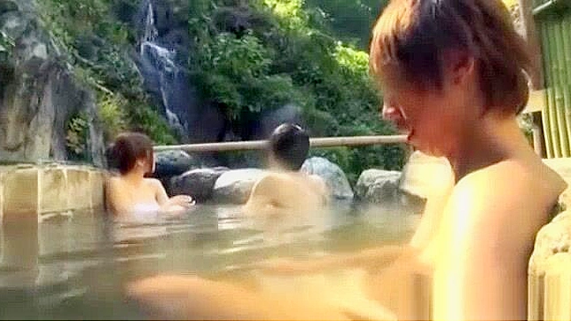 Jap Porn ~ Horny Jav Model Fucked in Outdoor Bath