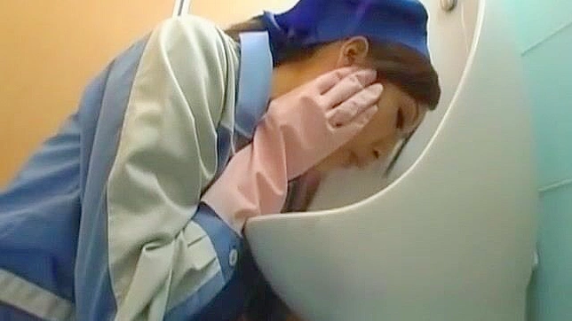 Jav Toilet Attendant ~ Asian Beauty Cleans Wrong Part1 - Exclusive Porn Video