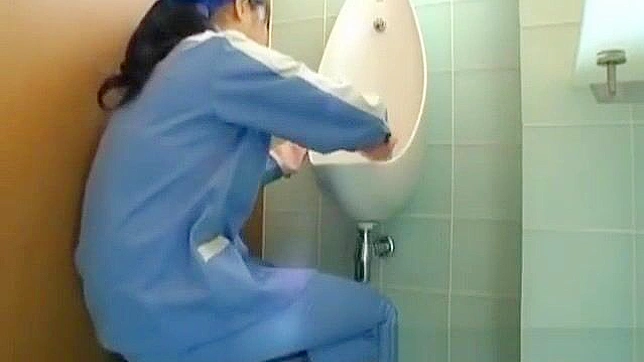 Jav Toilet Attendant ~ Asian Beauty Cleans Wrong Part1 - Exclusive Porn Video