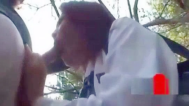 Japanese Babe Gives Epic Outdoor Deepthroat Blowjob - Must See!