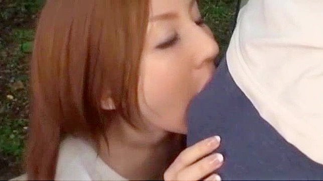 Japanese Beauty Enjoys Fingering Outdoors in Incredible JAV Clip