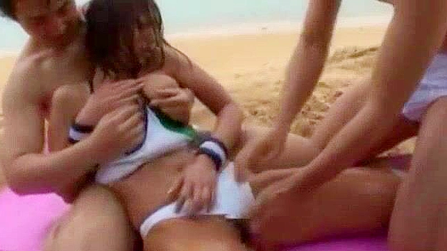 Japanese Pornstars Rui Hazuki, Mai Takakura, Rin Momoi in Best Beach, Outdoor JAV Scene