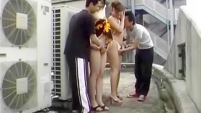 Jav Outdoor Gangbang with Double Penetration