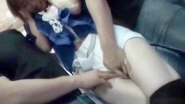 Slutty JAV babe fucks hard in public, screaming for more!