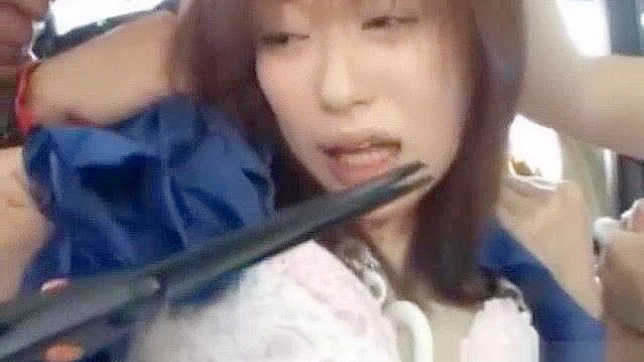 Slutty JAV babe fucks hard in public, screaming for more!