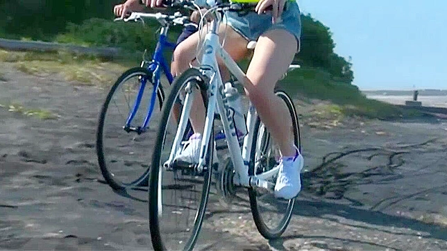 Japanese Couple Enjoying Outdoor Cycling Sex with Passionate Ecstasy