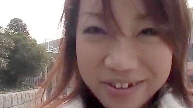 Japanese Pornstar in Public Outdoor JAV Scene