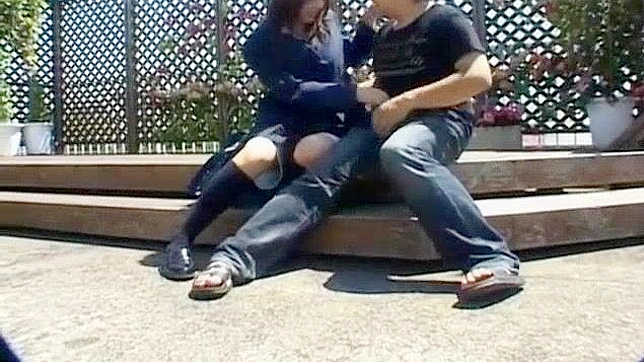 Jap girl gets fucked hard in public - outdoor sex video