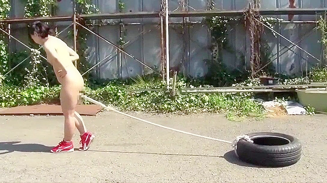 Jav Porn Video ~ Fit Japanese Girl Shows Off Her Strength Outdoors
