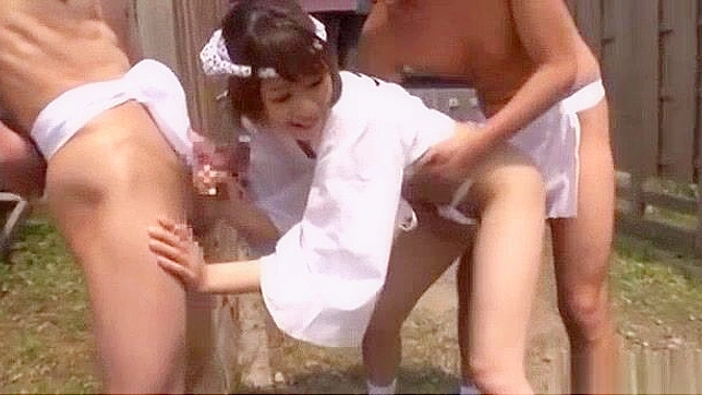 Jav Porn Videos - Nanami Kawakami in Hot Outdoor Threesome with Two Men!