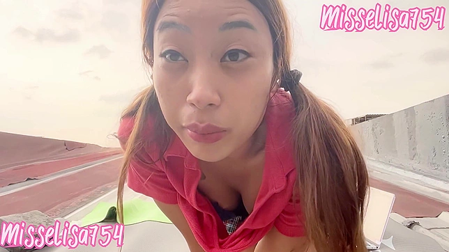 Japanese Babe Gives Wild Striptease Outdoors - Absolutely Must-Watch!