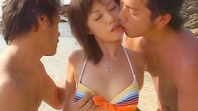 Japanese Slut Natsumi Akimoto in Incredible Threesomes and Beach JAV Clip