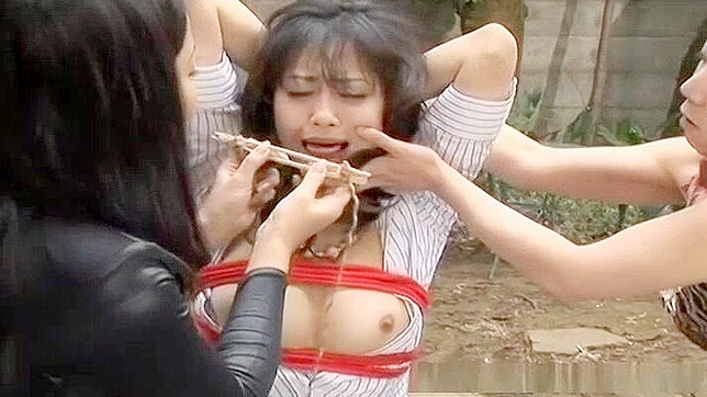 Japanese Beauty Hogtied Outdoors with Toy Play - Exclusive JAV Clip!