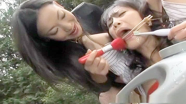 Japanese Beauty Hogtied Outdoors with Toy Play - Exclusive JAV Clip!