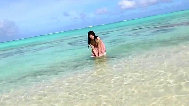 Jav Ayame's Ocean Tease ~ Japanese Beauty's Sensual Beach Encounter