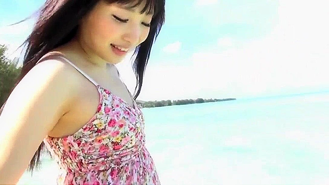 Jav Ayame's Ocean Tease ~ Japanese Beauty's Sensual Beach Encounter