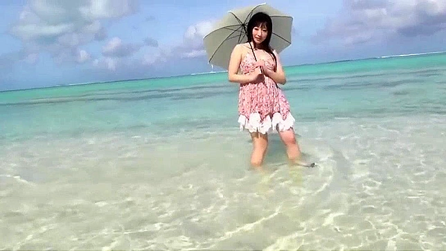 Jav Ayame's Ocean Tease ~ Japanese Beauty's Sensual Beach Encounter