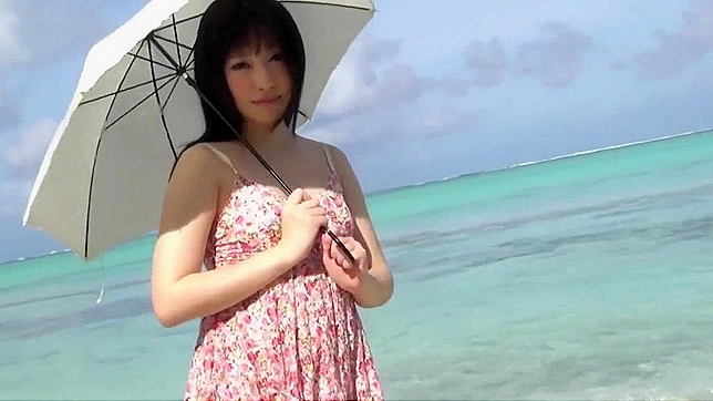 Jav Ayame's Ocean Tease ~ Japanese Beauty's Sensual Beach Encounter