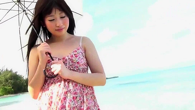 Jav Ayame's Ocean Tease ~ Japanese Beauty's Sensual Beach Encounter