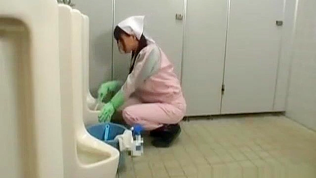 Japanese Bathroom Attendant in Naughty Encounter - Part 4 ~ Asian Porn Video